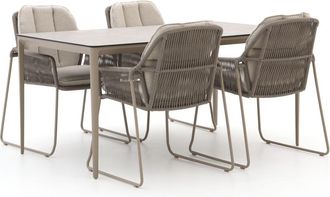 Tierra Outdoor Rivera/Elegante 160cm dining tuinset 5-delig
