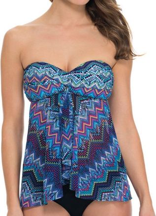 Gottex Bandeau Fly Away Tankini Top In Skyline