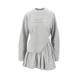 The Attico M&eacute;lange Jersey Mini-jurk - Dames - Jurken - Grijs - Maat: M Jersey