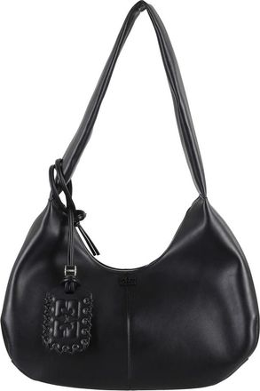 Ganni Shoulder Bags, female, Black, Size: ONE SIZE Medium Hobo Bag