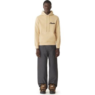 Lanvin Wide-Leg Chambray Pants in Black at Nordstrom, Size 50 Eu