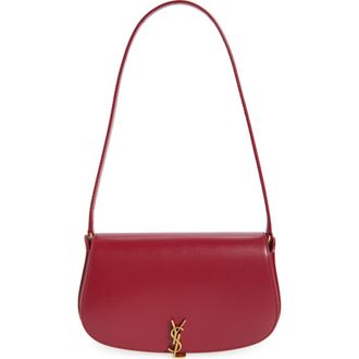Saint Laurent Mini Cassandre Flap Leather Shoulder Bag in Raspberry Pink at Nordstrom