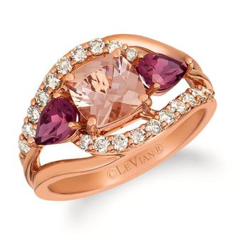 Le Vian Ladies Peach Morganite Rings set in 14K Strawberry Gold