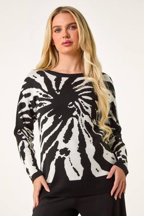 Roman Abstract Print Knit Jumper