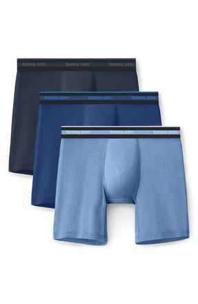 Tommy John 3-Pack Comfort Micro 6-Inch Boxer Briefs in Dress Blues, Dutch Canal, Monument at Nordstrom, Size X-Large