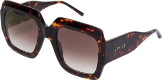 Janice Bruin Smokey Zonnebril - Dames - Zonnebrillen - Bruin - ONE Size - Accessoires