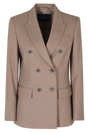 Seventy Mud Double-Breasted Padded Shoulders Wool-Blend Jacket