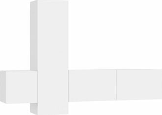 vidaXL Vidaxl - Set De Muebles De Sal&oacute;n Tv 3 Piezas Madera De Ingenier&iacute;a Blanco