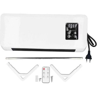 OEM Calefactor Mural Con Ventilador - 1000w / 2000w, Oscilaci&oacute;n, Temporizador Y Mando A Distancia, Color Blanco -crezuo