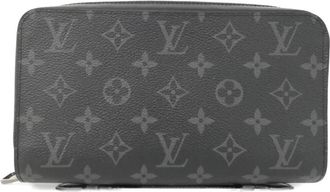 Louis Vuitton Black Coated Canvas Long Wallet (Bi-Fold) (Pre-Owned)