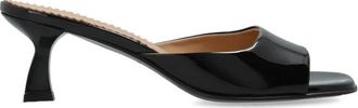 Nodaleto Leren Mules met Hak - Dames - Muiltjes - Zwart - 38 1/2 EU - Leer - Schoenen