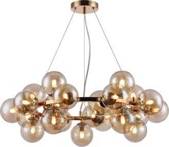 Maytoni Hängelampe Dallas Bernstein/Messing, 25-flammig ø 69 cm