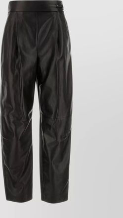 Giorgio Armani leather trousers with pockets and belt loops