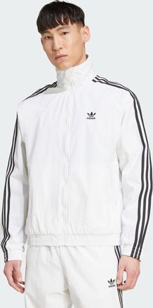 adidas Originals ADIDAS Originals Mens Adicolor Woven Firebird Track Top - White & Black Recycled Material - Size X-Large