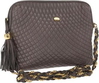 Bally Pre-owned Cross Body Bags, female, Gray, Size: ONE SIZE Pre-owned Leather Shoulder Bag