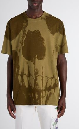Alexander McQueen Exploded Skull Graphic T-Shirt in Olive/Olive at Nordstrom, Size Xx-Large