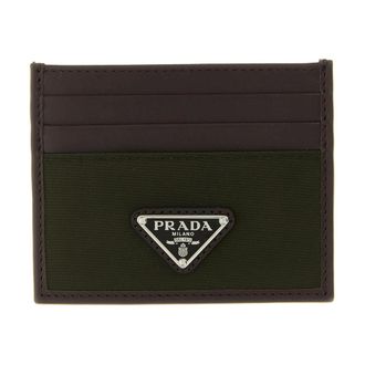 Prada Portatarjetas de nailon Re-Nylon y piel Saffiano - Accessories - Hombre - Negro - ONE SIZE