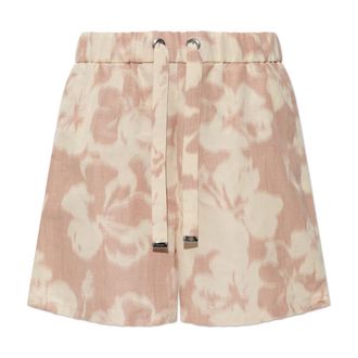 Moncler Short Shorts, female, Pink, Size: 2XS Floral Print Chin&eacute; Shorts