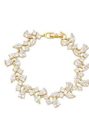 Untamed Petals Cami Crystal Bracelet in Gold at Nordstrom