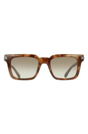 Ferragamo 53mm Rectangle Sunglasses in Milky Brown Tortoise at Nordstrom