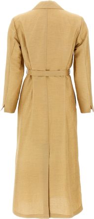 Max Mara Womens Beige Fluorofiber Coat Clothing