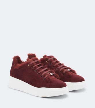 Max Mara Zapatillas de ante con borrego