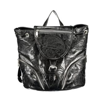 Desigual Medium Paisley Rugzak - Dames - Tassen - Zwart - Maat: ONE Size Poliester