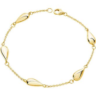 Lucy Quartermaine Station Tear Drop Bracelet in Gold Vermeil at Nordstrom, Size 7.5