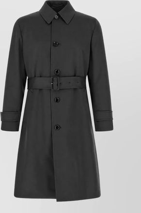 Lardini virgin wool belted single-breasted trench coat