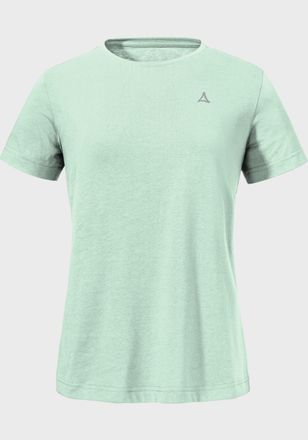Sch&ouml;ffel Funktionsshirt SCH&Ouml;FFEL T Shirt Hohberg L, Damen, Gr. 40, gr&uuml;n (6205, gr&uuml;n), Oberstoff: 60% Baumwolle, 40% Polyester, Rundhals, Shirts Funktionsshirt
