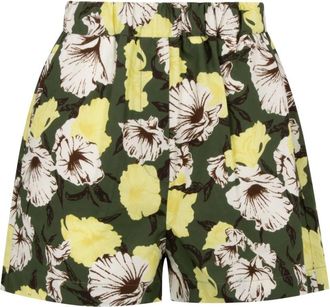 Msgm Short Shorts - Dames - Bermuda - Groen - XS - Katoen - Korte Broeken