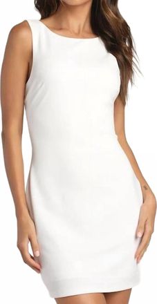 Lulus Devoted Lover Backless Knotted Bodycon Mini Dress In White