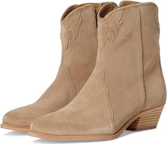 Free People New Frontier Western Boot Womens Shoes Oyster Suede : EU 38.5 (US Womens 8.5) M, Leather