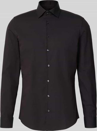 Seidensticker Slim Fit Business-Hemd aus reiner Baumwolle in Black, Größe 38