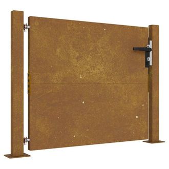 Berkfield Home Garden Gate 105x80 cm Corten Steel in Brown