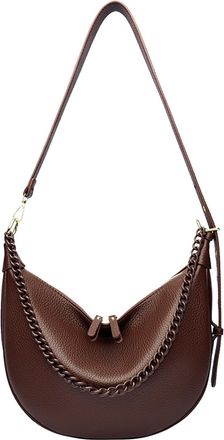 Generic Cymwer Women PU Leather Hobos Shoulder Bag with Zipper for School Work Travel(Coffee) (Coffee)