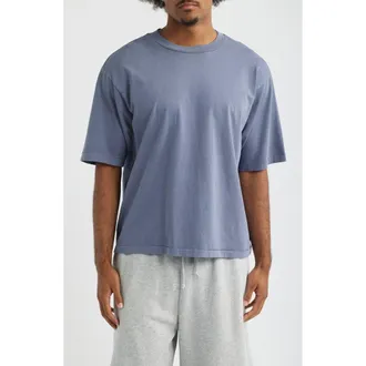 BP. Garment Dyed Boxy Crop T-Shirt in Grey Folkstone at Nordstrom, Size Xx-Large