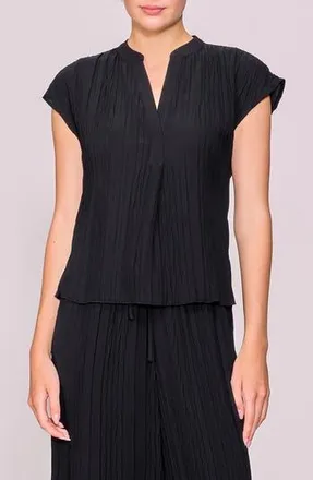 Melloday Twist Pleat Top in Black at Nordstrom Rack, Size X-Small