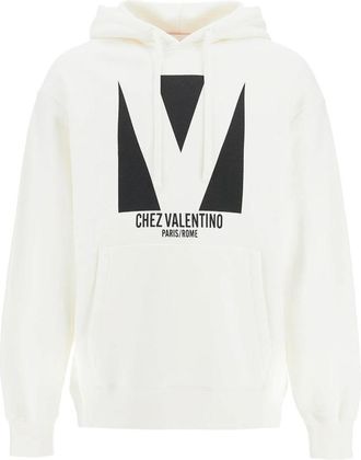 Valentino Garavani Chez Valentino Hoodie - Heren - Hoodies - Wit - XS - Katoen - Hoodies & sweatvesten