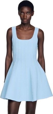 Sandro Beaded knit short dress in Sky Blue at Nordstrom, Size 38 Eu