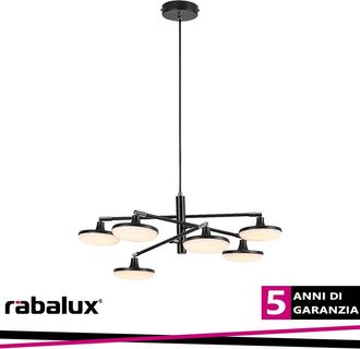 Rabalux Lampada A Sospensione Led Madi Rabalux 24w Nera &Oslash;60