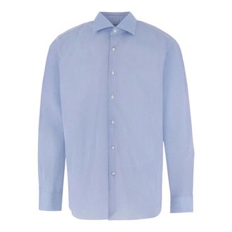 Alessandro Gherardi Stretch Katoenmix Overhemd - Heren - Zakelijke Overhemden - Blauw - 4XL - Katoen - Overhemden