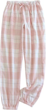 Generic Womens Pyjama Bottoms Checkered Pj Bottom Ladies Flannel Woven Lounge Pants Sleep Pants Womens Pjs Womens Pyjama Sleep Bottoms Lightweight Night Wear 
