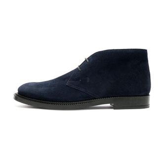 Tod's Tods, Lace-up Boots, male, Blue, Size: 9 1/2 US Navy Suede Desert Boots