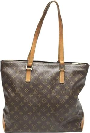 Louis Vuitton Tweedehands Canvas Louis Vuitton tassen - Dames - Vintage Shopper - Bruin - ONE Size - Vintage