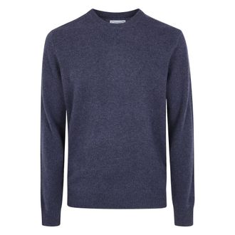 MC2 Saint Barth Regent Lambswool Round Neck Sweater - Knitwear - Hombre - Azul - XL