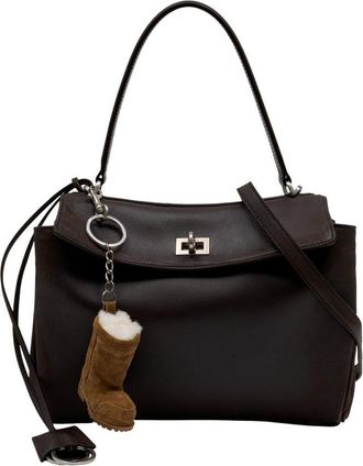 Balenciaga Womens Rodeo Crossbody Bag Brown Calfskin