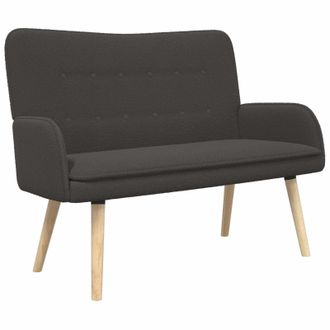 vidaXL Sof&aacute; De 2 Plazas Gris Oscuro 115 X 61 X 87 Cm Boucl&eacute; Vidaxl