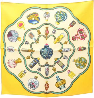 Herm&egrave;s Foulard Carr&eacute; 45 Quimporte Le Flacon 2010 - Giallo