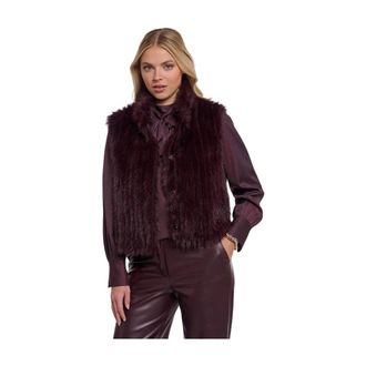 Rino&Pelle Dava Waistcoat - Dames - Jassen - Bruin - Maat: 2XL Leer